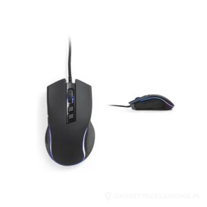 THORNE MOUSE RGB. Mysz do gier z kablem o długości 1.5 m i oświetleniem LED RGB z ABS - czarny – zdjęcia produktu