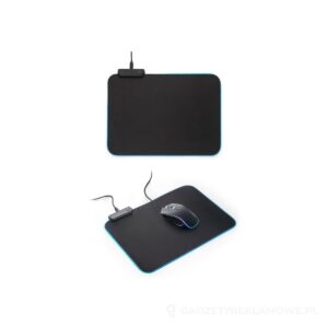 THORNE MOUSEPAD RGB. Podkładka pod mysz do gier z podświetleniem LED RGB z poliestru - czarny – zdjęcia produktu