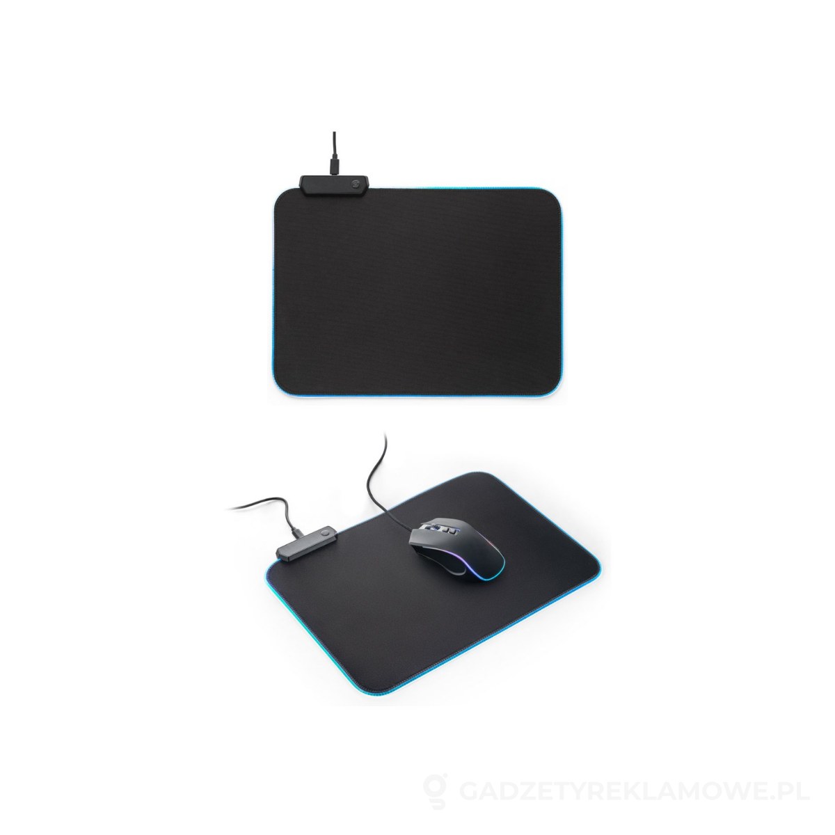 STR-97134-103-wariant-watermark THORNE MOUSEPAD RGB. Podkładka pod mysz do gier z podświetleniem LED RGB z poliestru - czarny – zdjęcia produktu