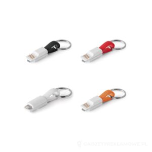 RIEMANN. Kabel USB ze złączem 2 w 1 z ABS i PVC – dostępne kolory