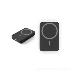 AMPERE 10. Magnetyczny power bank 10 000 mAh z superszybką ładowarką bezprzewodową 15 W wykonany w ABS pochodzącego z recyklingu (100% rABS) - czarny – zdjęcia produktu