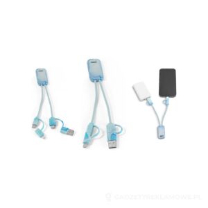 BERNERS. Superszybki kabel USB 6 w 1 wykonany w przetworzonego PET (100% rPET) - wielokolorowy – zdjęcia produktu
