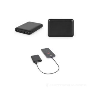 LEAKEY 5. Power bank 5.000 mAh w ABS pochodzącego z recyklingu (100% rABS) - czarny – zdjęcia produktu