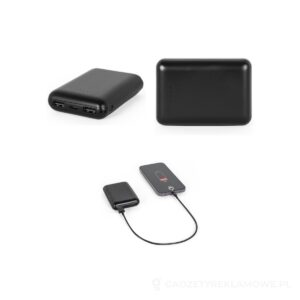 LEAKEY 8. Power bank 8.000 mAh w ABS pochodzącego z recyklingu (100% rABS) - czarny – zdjęcia produktu