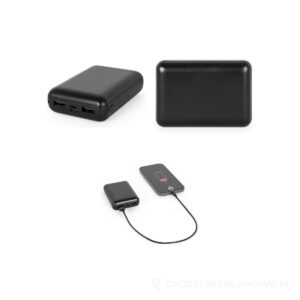 LEAKEY 10. Power bank 10'000 mAh wykonany w ABS pochodzącego z recyklingu (100% rABS) - czarny – zdjęcia produktu