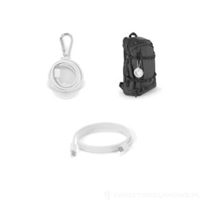 JEMISON. Kabel USB-C do USB-C z oplotem (60 W), wykonany z tworzywa ABS, stali nierdzewnej, aluminium i poliestru - biały – zdjęcia produktu