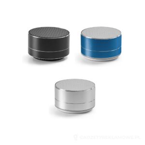 FLOREY. Przenośny głośnik 3 W z baterią o żywotności 3 godzin, wykonany w aluminium recyklingu (100% rAL) i ABS pochodzącego z recyklingu (100% rABS) – dostępne kolory