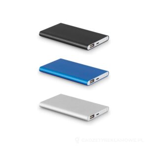 MARCET. Power bank slim 4'000 mAh z aluminium z recyklingu (100% rAL) i ABS z recyklingu (100% rABS) – dostępne kolory
