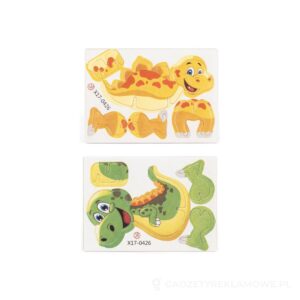 DINOSAURUS. Puzzle 3D z papieru i EVA w kształcie dinozaura - naturalny – zdjęcia produktu