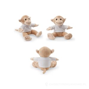MONKY. Pluszowa zabawka w kształcie małpki z koszulką - jasnobrązowy – zdjęcia produktu