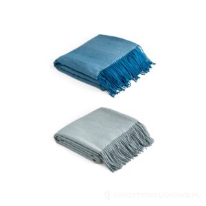 SMOOTH. 100% akrylowy koc ze wstążką i kartą do personalizacji (270 g/m²) – dostępne kolory
