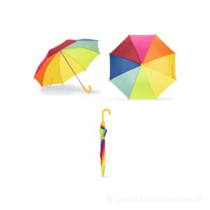 OLIVIA. 19-calowy kolorowy parasol dla dzieci z poliestru 190T - wielokolorowy – zdjęcia produktu