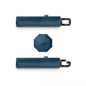 GEORGE. Parasol 21'' wykonany z poliestru pochodzącego z recyklingu (100% rPET) 190T wiatroodporny pongee - granatowy – zdjęcia produktu