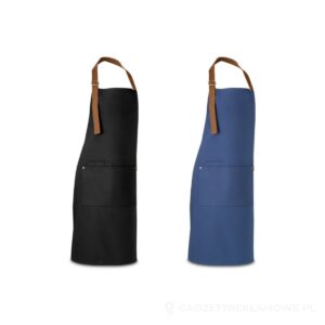VESPER. Fartuch z płótna bawełnianego 100% (300 g/m²) z metalowymi detalami – dostępne kolory
