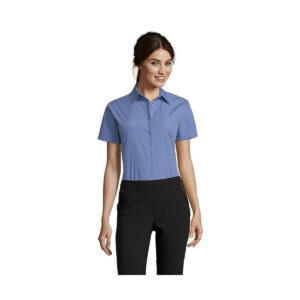 ESCAPE POPLIN WOMEN SHIRT ESCAPE - Średnia Niebieska - XS