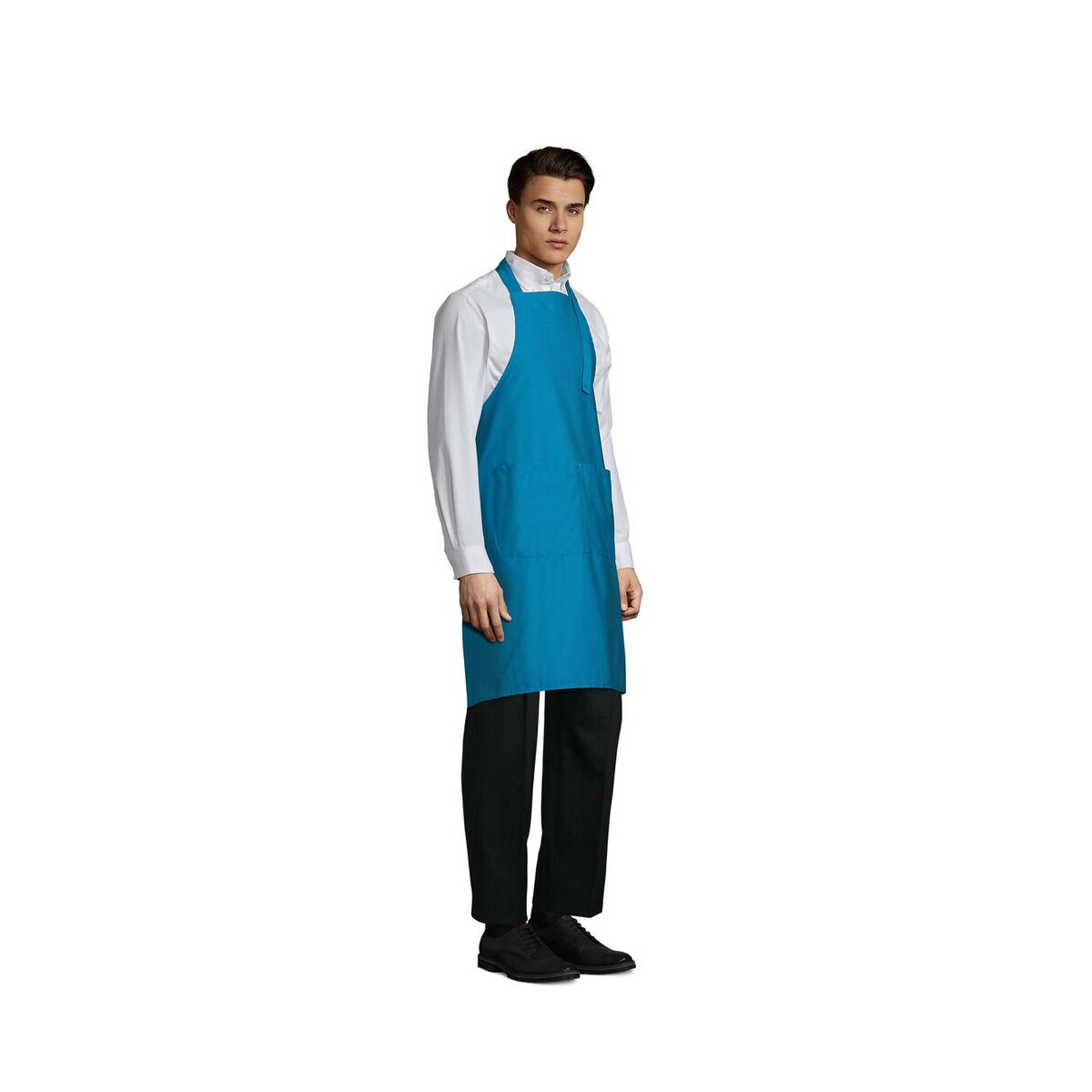 Fartuchy z logo – gala apron with pockets gala s88010-aq-side GALA APRON WITH POCKETS GALA s88010-aq-side