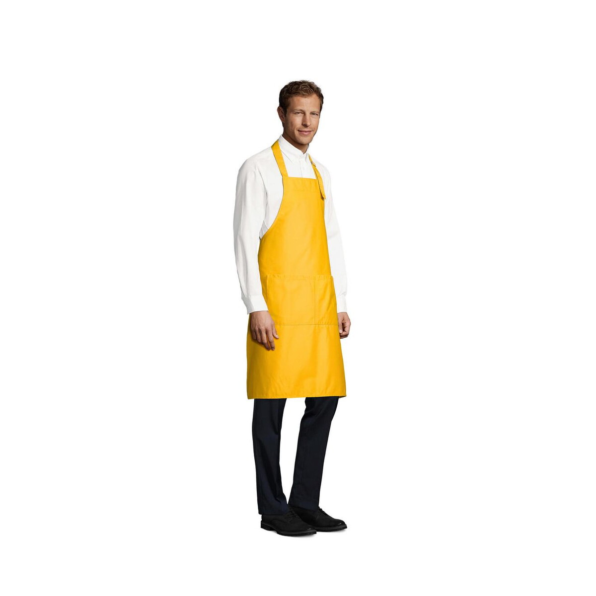Fartuchy z logo – gala apron with pockets gala s88010-go-side GALA APRON WITH POCKETS GALA s88010-go-side