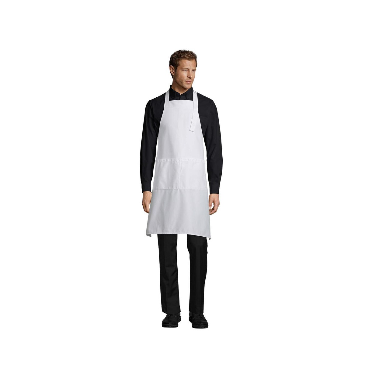 Fartuchy z logo – gala apron with pockets gala s88010-wh GALA APRON WITH POCKETS GALA s88010-wh