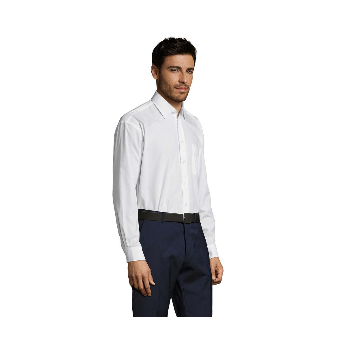 Koszule z logo – baltimore poplin men shirt baltimore s16040-wh-side BALTIMORE POPLIN MEN SHIRT BALTIMORE s16040-wh-side