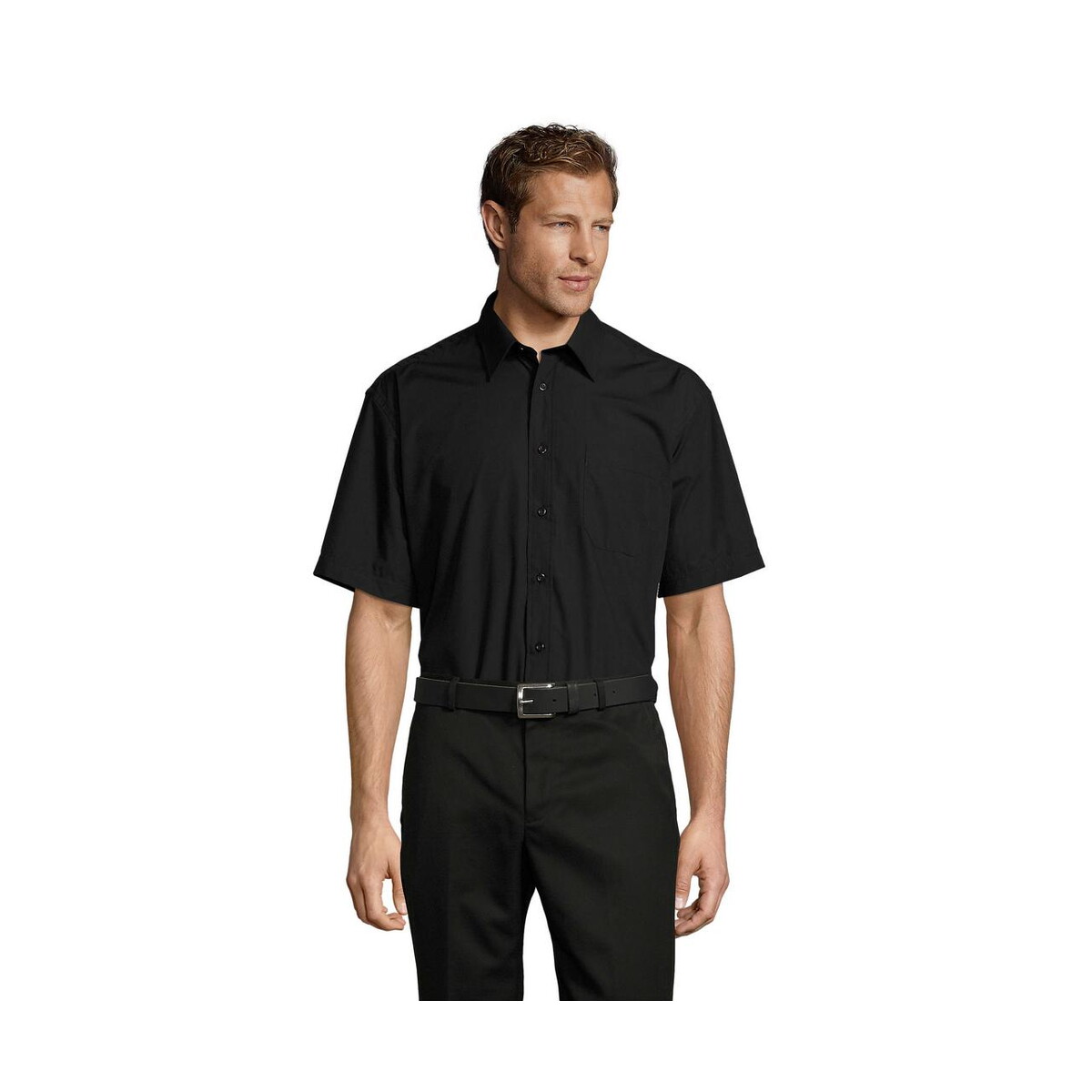 Koszule z logo – bristol poplin men shirt bristol s16050-bk BRISTOL POPLIN MEN SHIRT BRISTOL s16050-bk
