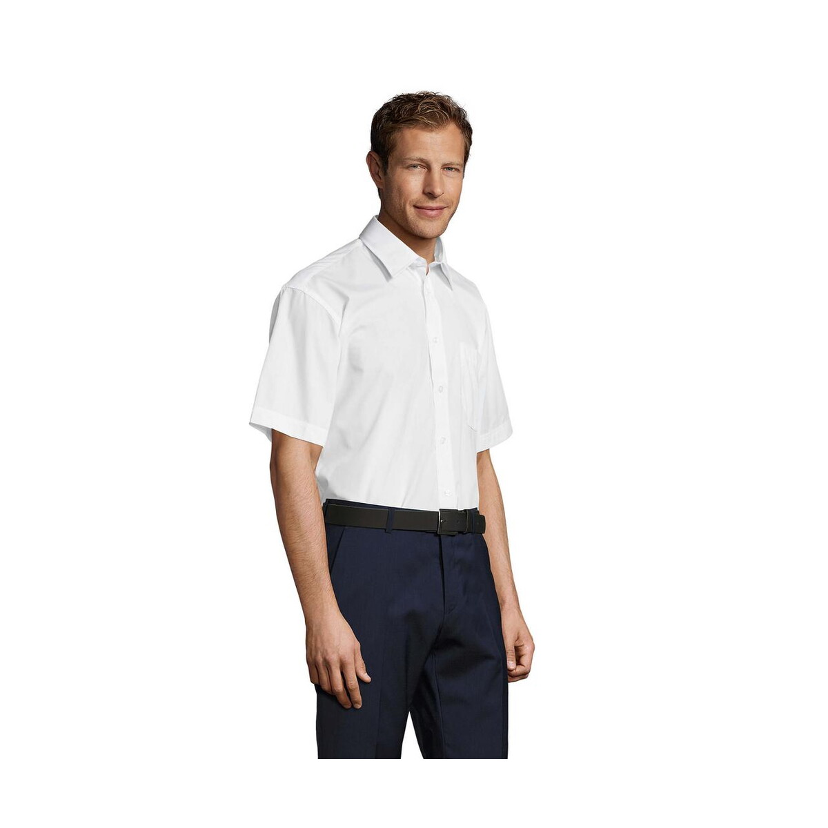Koszule z logo – bristol poplin men shirt bristol s16050-wh-side BRISTOL POPLIN MEN SHIRT BRISTOL s16050-wh-side