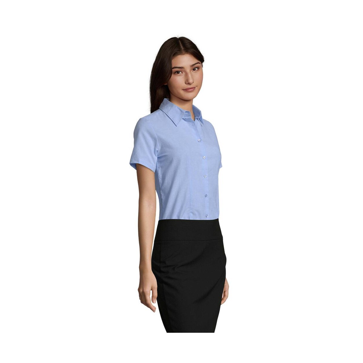 Koszule z logo – elite women’s shirt oxford elite s16030-sk-side ELITE WOMEN'S SHIRT OXFORD ELITE s16030-sk-side