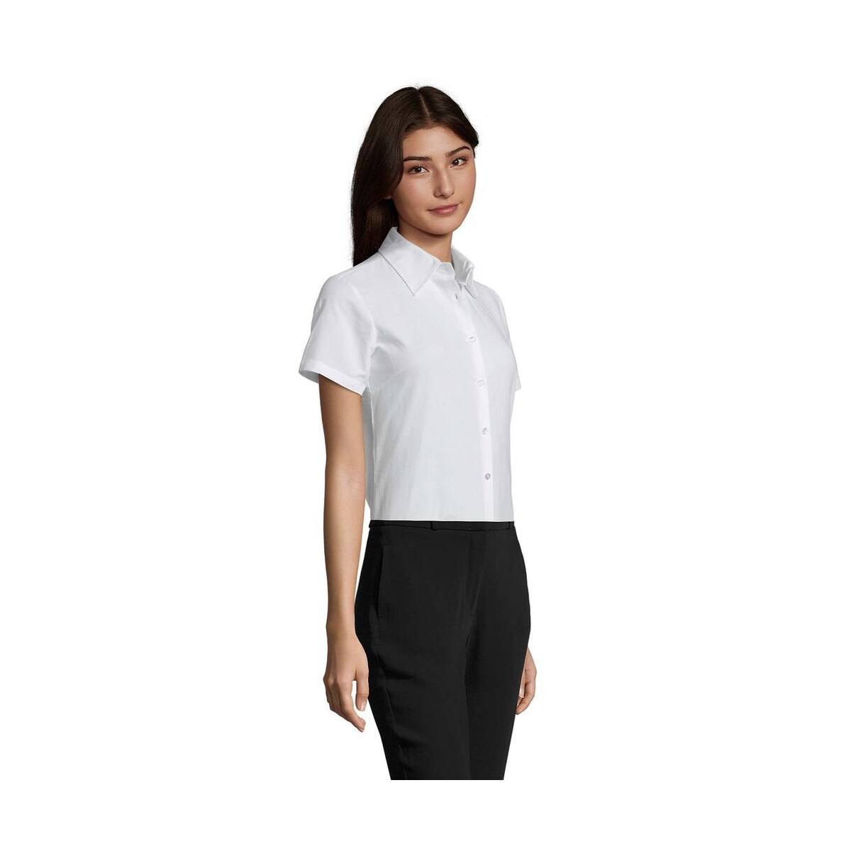 Koszule z logo – elite women’s shirt oxford elite s16030-wh-side ELITE WOMEN'S SHIRT OXFORD ELITE s16030-wh-side