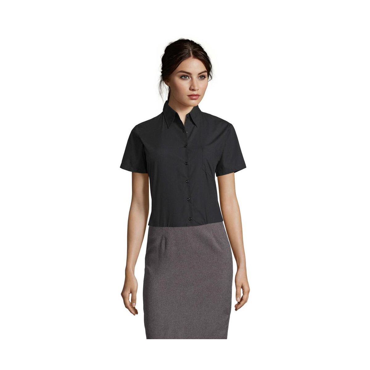Koszule z logo – escape poplin women shirt escape s16070-bk ESCAPE POPLIN WOMEN SHIRT ESCAPE s16070-bk