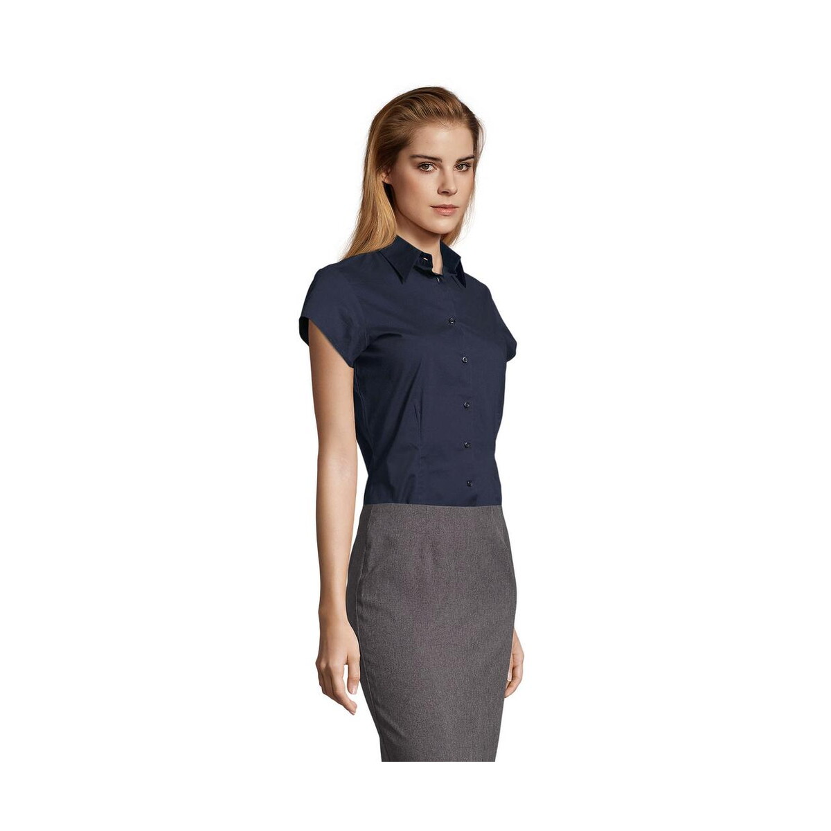 Koszule z logo – excess stretch women shirt excess s17020-ef-side EXCESS STRETCH WOMEN SHIRT EXCESS s17020-ef-side