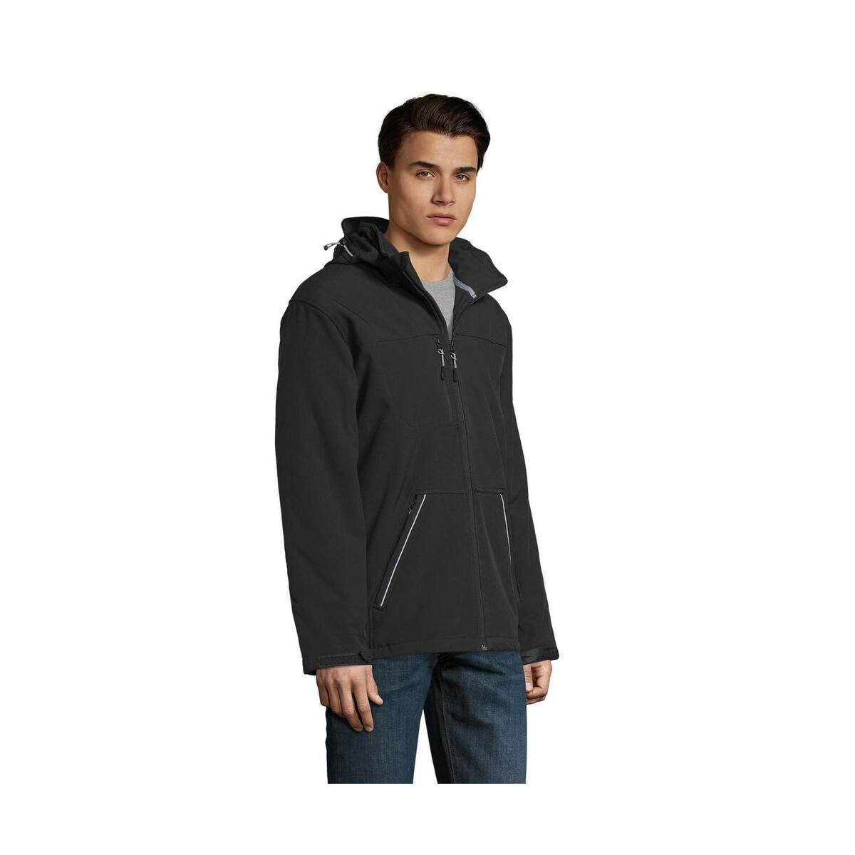 Kurtki z logo – rock men winter softshell rock men s46604-bk-side ROCK MEN WINTER SOFTSHELL ROCK MEN s46604-bk-side