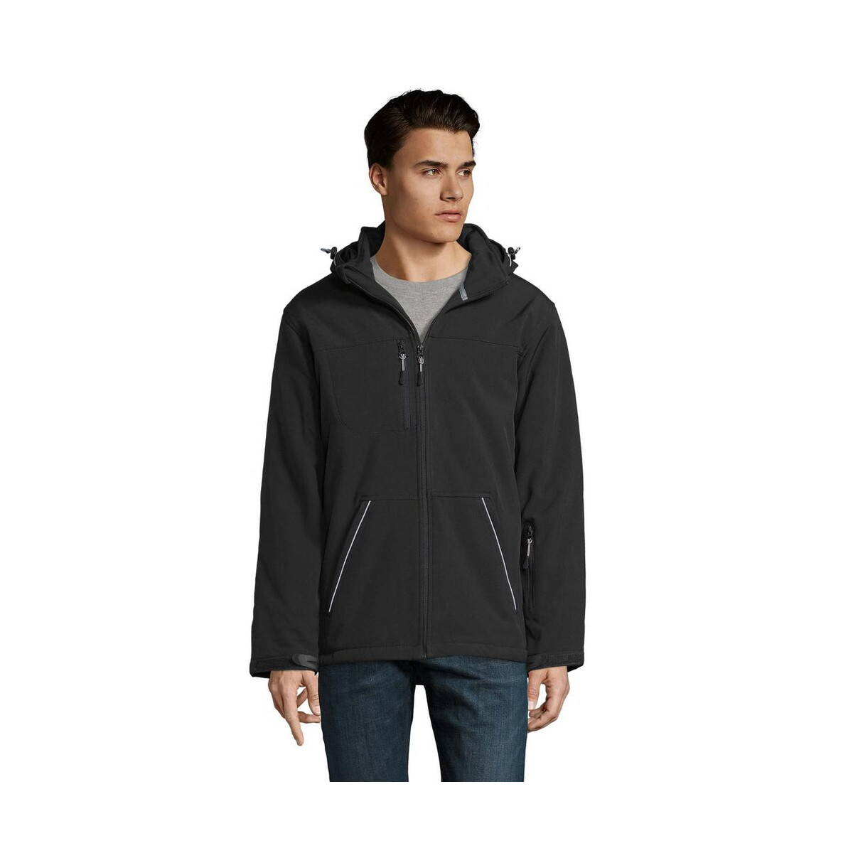 Kurtki z logo – rock men winter softshell rock men s46604-bk ROCK MEN WINTER SOFTSHELL ROCK MEN s46604-bk