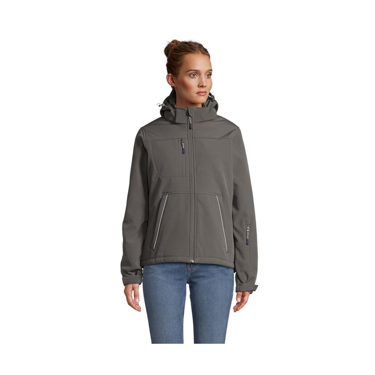 Kurtki z logo – rock women winter softshell rock women s46804-cr ROCK WOMEN WINTER SOFTSHELL ROCK WOMEN s46804-cr