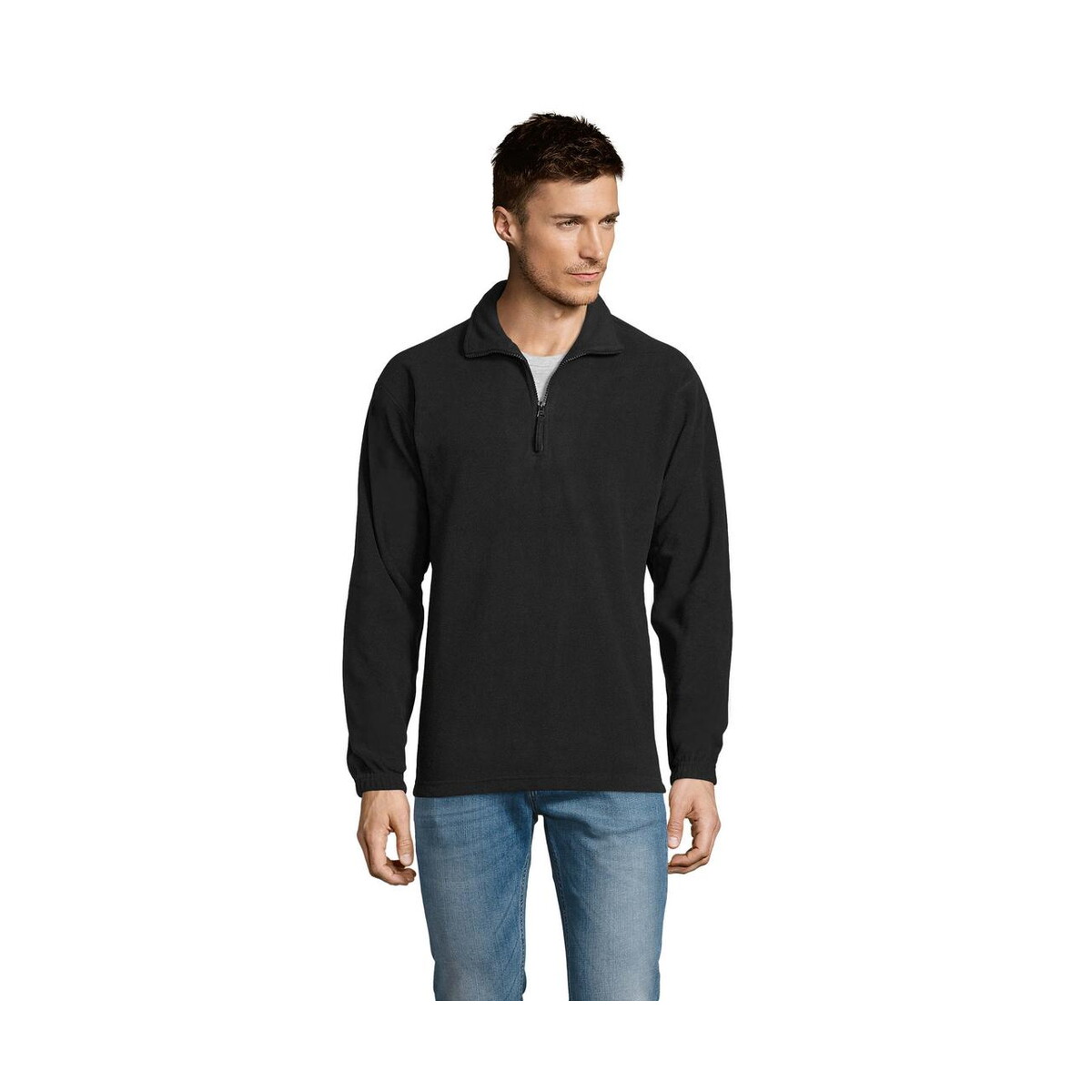 Polary z logo – ness sweat fleece 1/4 zip ness s56000-bk NESS SWEAT FLEECE 1/4 ZIP NESS s56000-bk