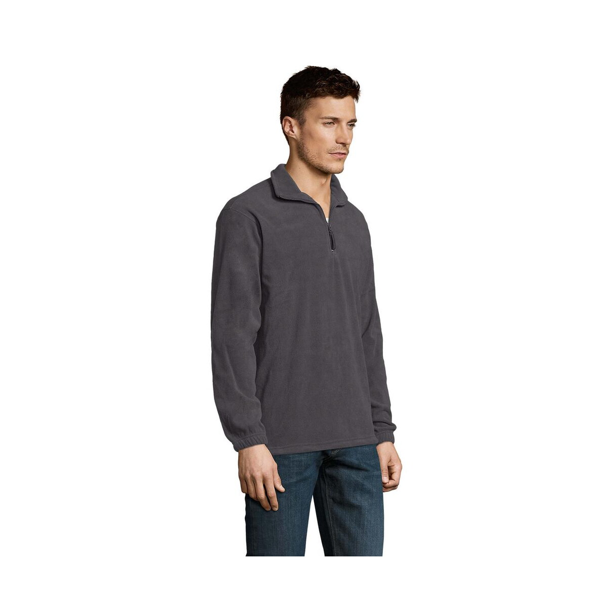 Polary z logo – ness sweat fleece 1/4 zip ness s56000-cr-side NESS SWEAT FLEECE 1/4 ZIP NESS s56000-cr-side