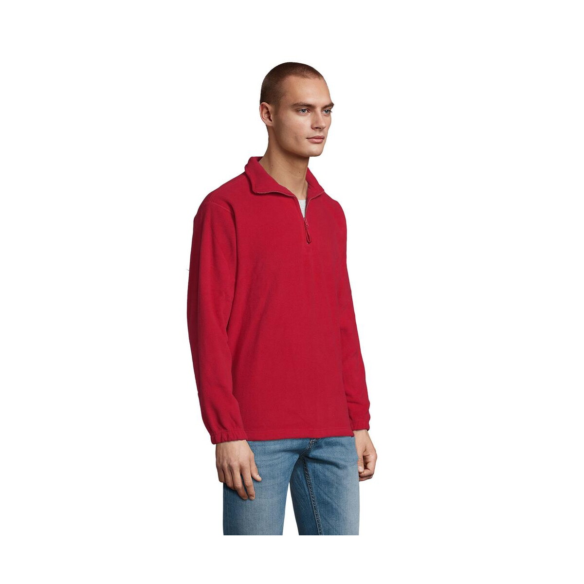 Polary z logo – ness sweat fleece 1/4 zip ness s56000-rd-side NESS SWEAT FLEECE 1/4 ZIP NESS s56000-rd-side