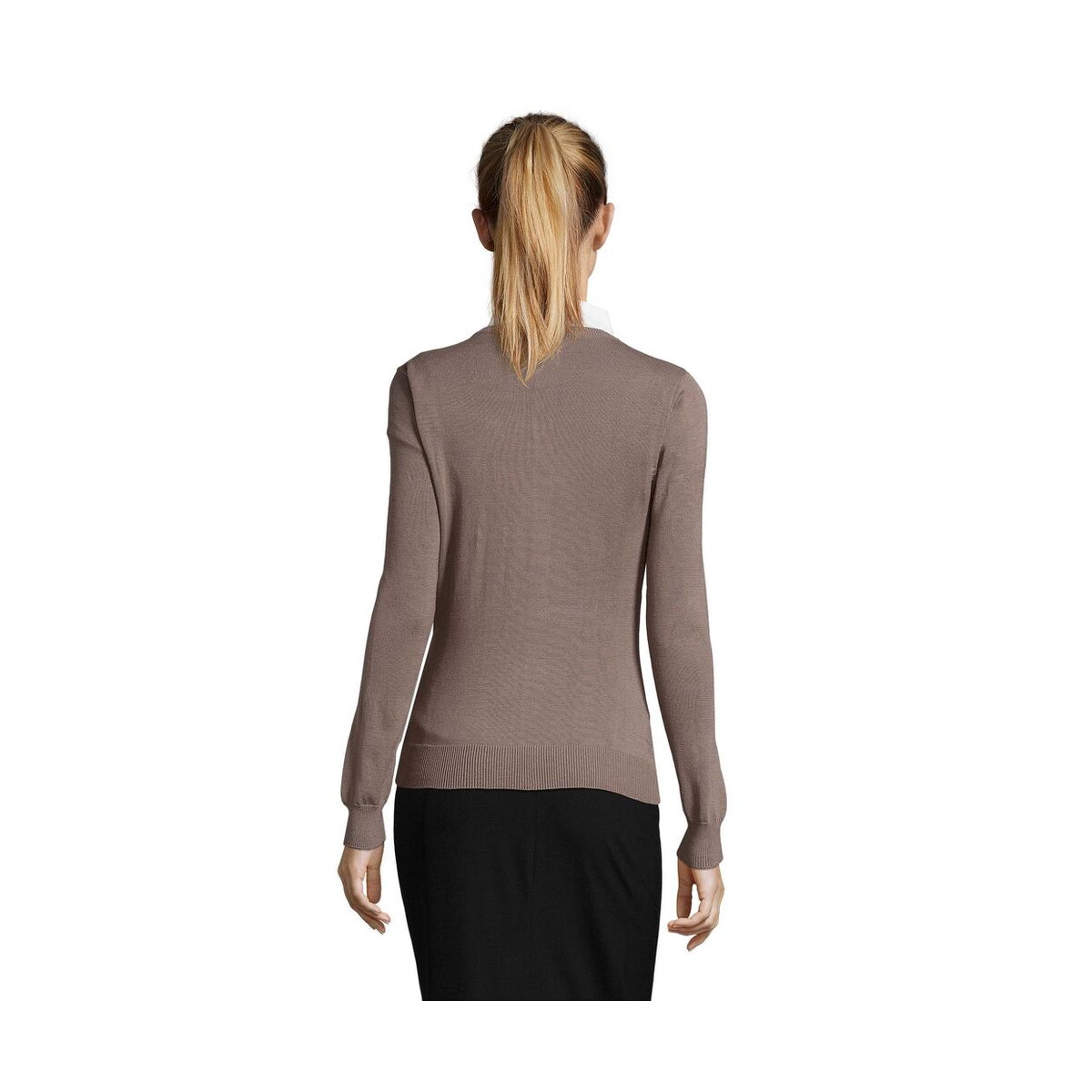 Swetry z logo – galaxy women v-neck sweater galaxy women s90010-ep-back GALAXY WOMEN V-NECK SWEATER GALAXY WOMEN s90010-ep-back