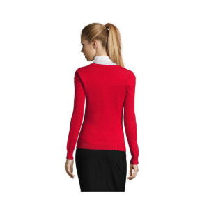 GALAXY WOMEN V-NECK SWEATER GALAXY WOMEN s90010-rd-back