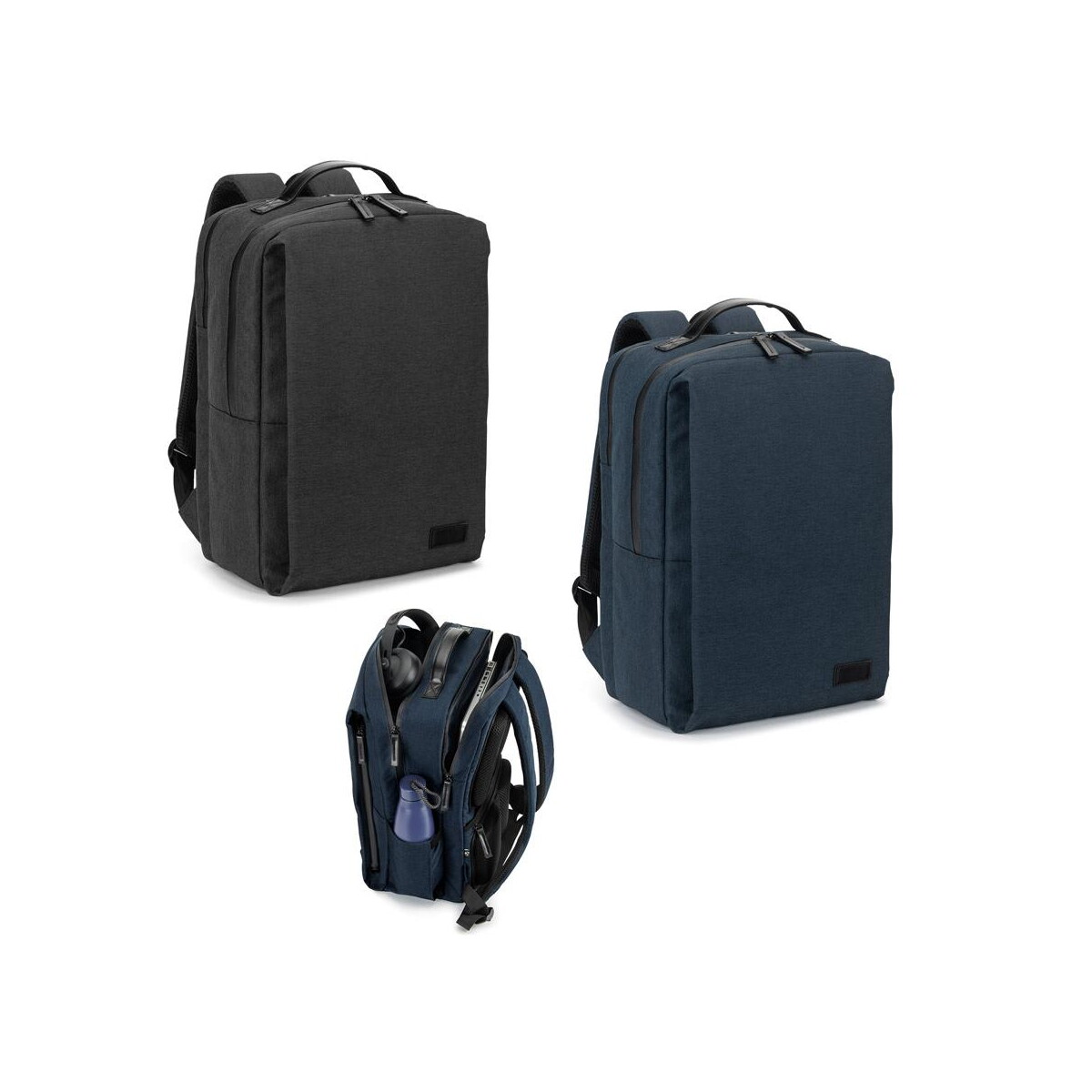 Torby na laptopa z logo – glasgow. plecak na laptopa (17″) wykonany z poliestru o wysokiej gęstości 600d pochodzącego z recyklingu (20l) 92542_set GLASGOW. Plecak na laptopa (17