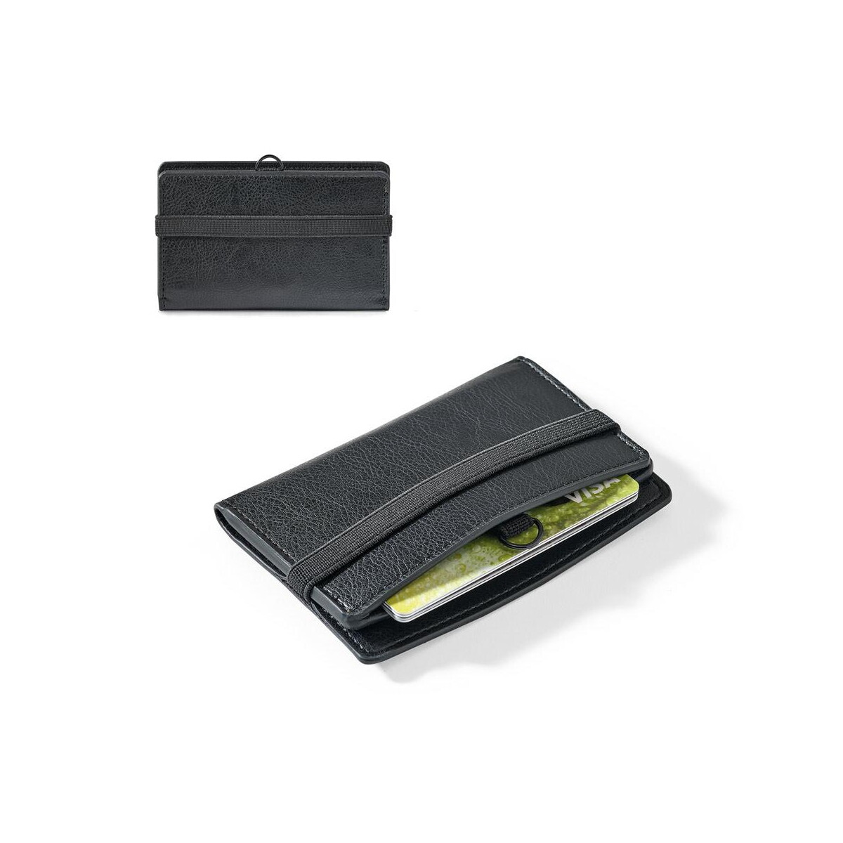 Wizytowniki z logo – glenn. etui na karty wykonane z poliuretanu, zamykane na gumkę 95128_set GLENN. Etui na karty wykonane z poliuretanu, zamykane na gumkę 95128_set